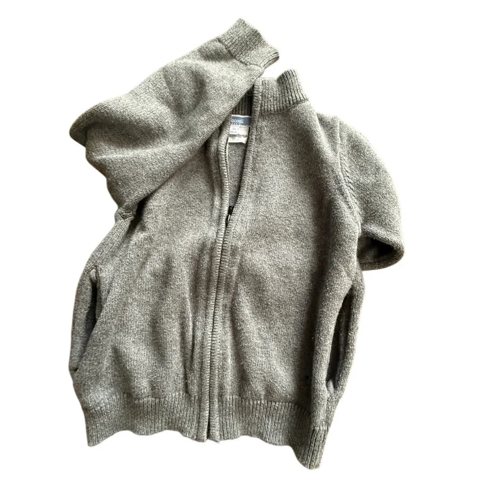 Jacadi Gray Kids Zip-Up Sweater-Size 3T